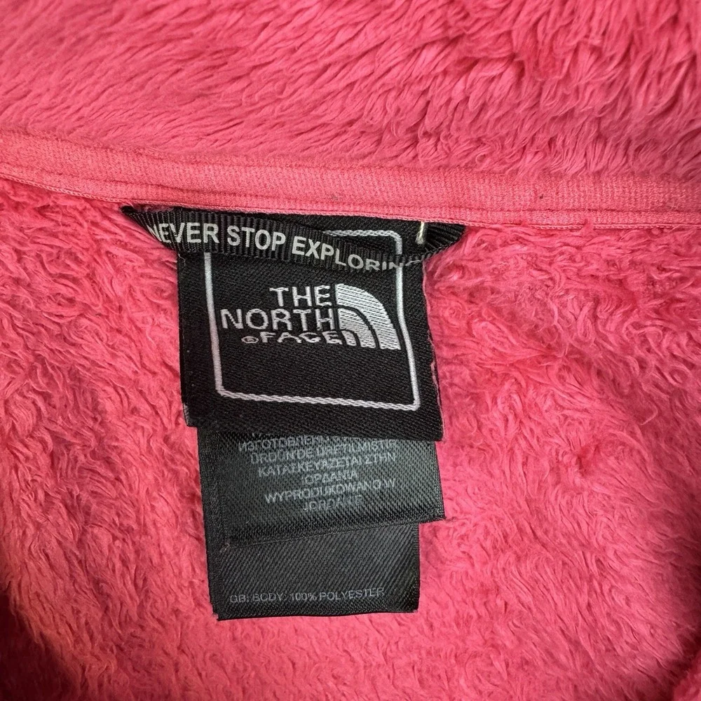 The North Face Osito 2 Fleece Jacket Women Medium‎ Pink Full Zip Soft Plush - Picture 6 of 13